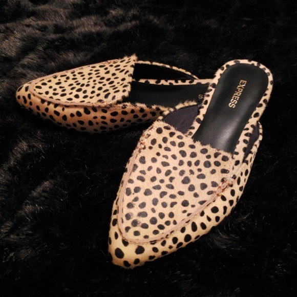 Leopard Cheetah Print Loafer Mules… - Picture 2 of 11